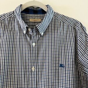 Burberry Brit Button Down Shirt Men’s Medium M Blue Stripe